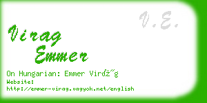 virag emmer business card